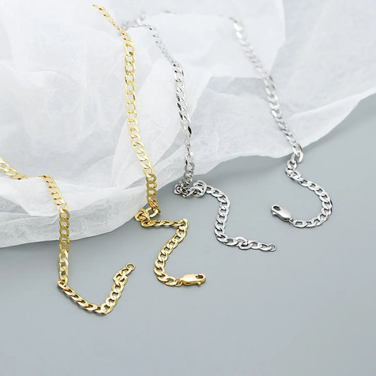 Hip-Hop Solid Color Sterling Silver Plating Necklace