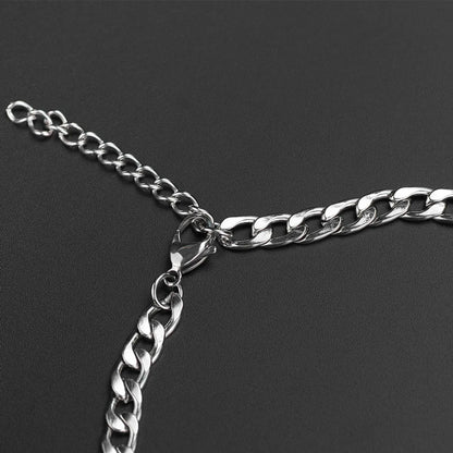 Hip-hop Solid Color Titanium Steel Bracelets Necklace