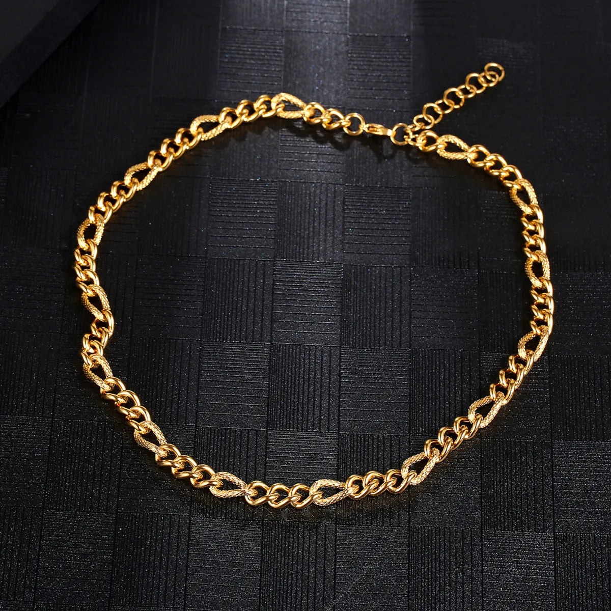 Hip-Hop Solid Color 304 Stainless Steel Chain Men'S Necklace