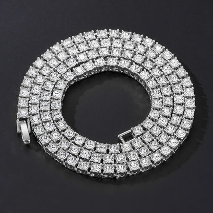 Hip-Hop Solid Color Zinc Alloy Inlay Rhinestones Unisex Necklace