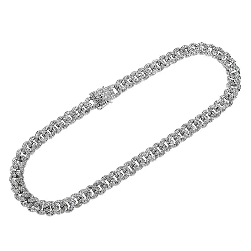 Hip-Hop Solid Color Zircon Alloy Wholesale Choker