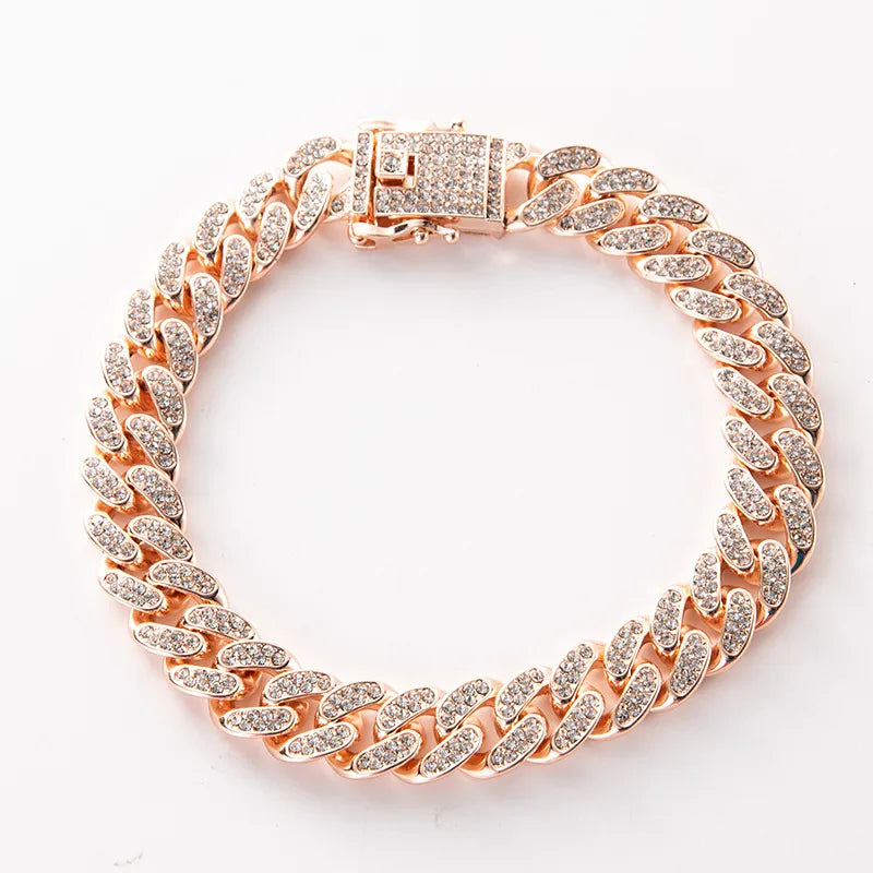 Hip-Hop Solid Color Zircon Alloy Wholesale Choker