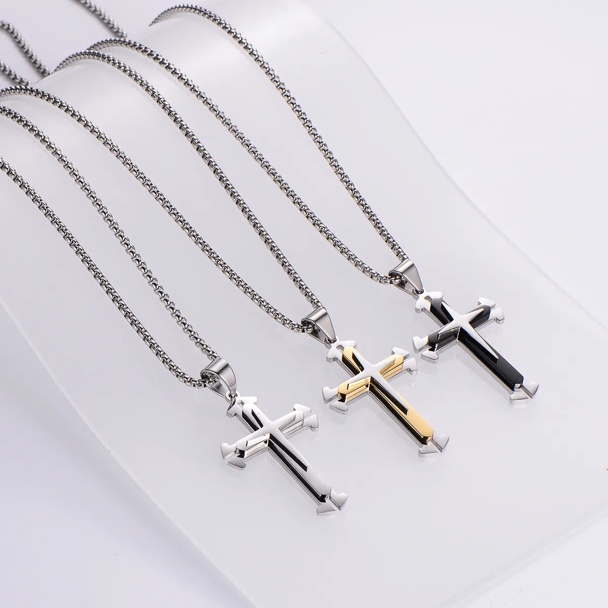 Hip-Hop Streetwear Cross 304 Stainless Steel Unisex