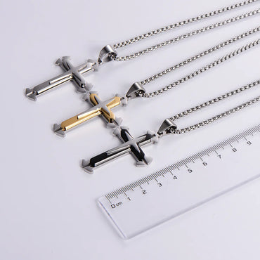 Hip-Hop Streetwear Cross 304 Stainless Steel Unisex