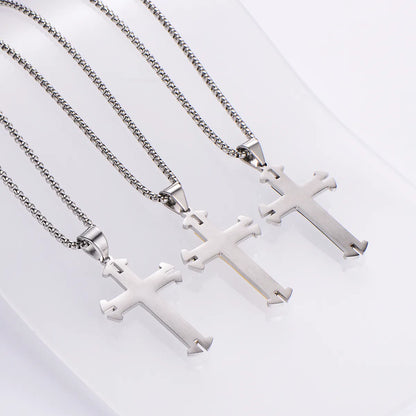 Hip-Hop Streetwear Cross 304 Stainless Steel Unisex