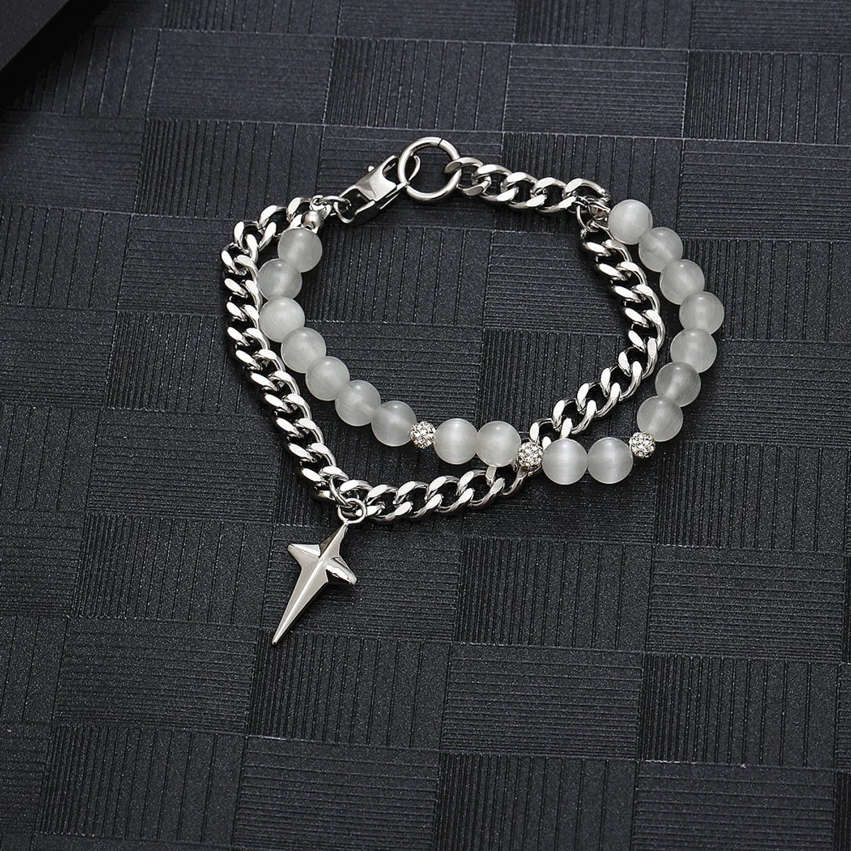 Hip-hop Streetwear Cross Titanium Steel Bracelets