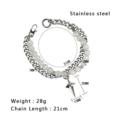 Hip-hop Streetwear Cross Titanium Steel Bracelets