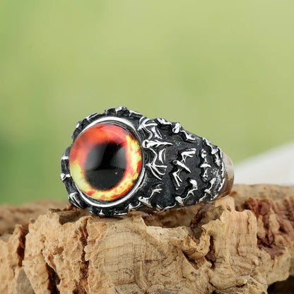 Hip-Hop Streetwear Eye 316 Stainless Steel  Unisex Rings