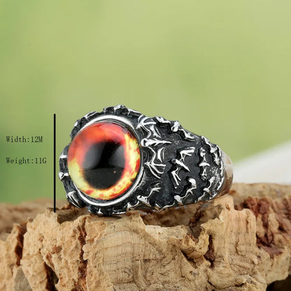 Hip-Hop Streetwear Eye 316 Stainless Steel  Unisex Rings