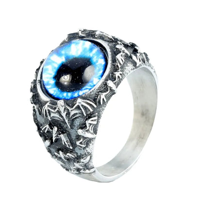 Hip-Hop Streetwear Eye 316 Stainless Steel  Unisex Rings