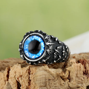 Hip-Hop Streetwear Eye 316 Stainless Steel  Unisex Rings