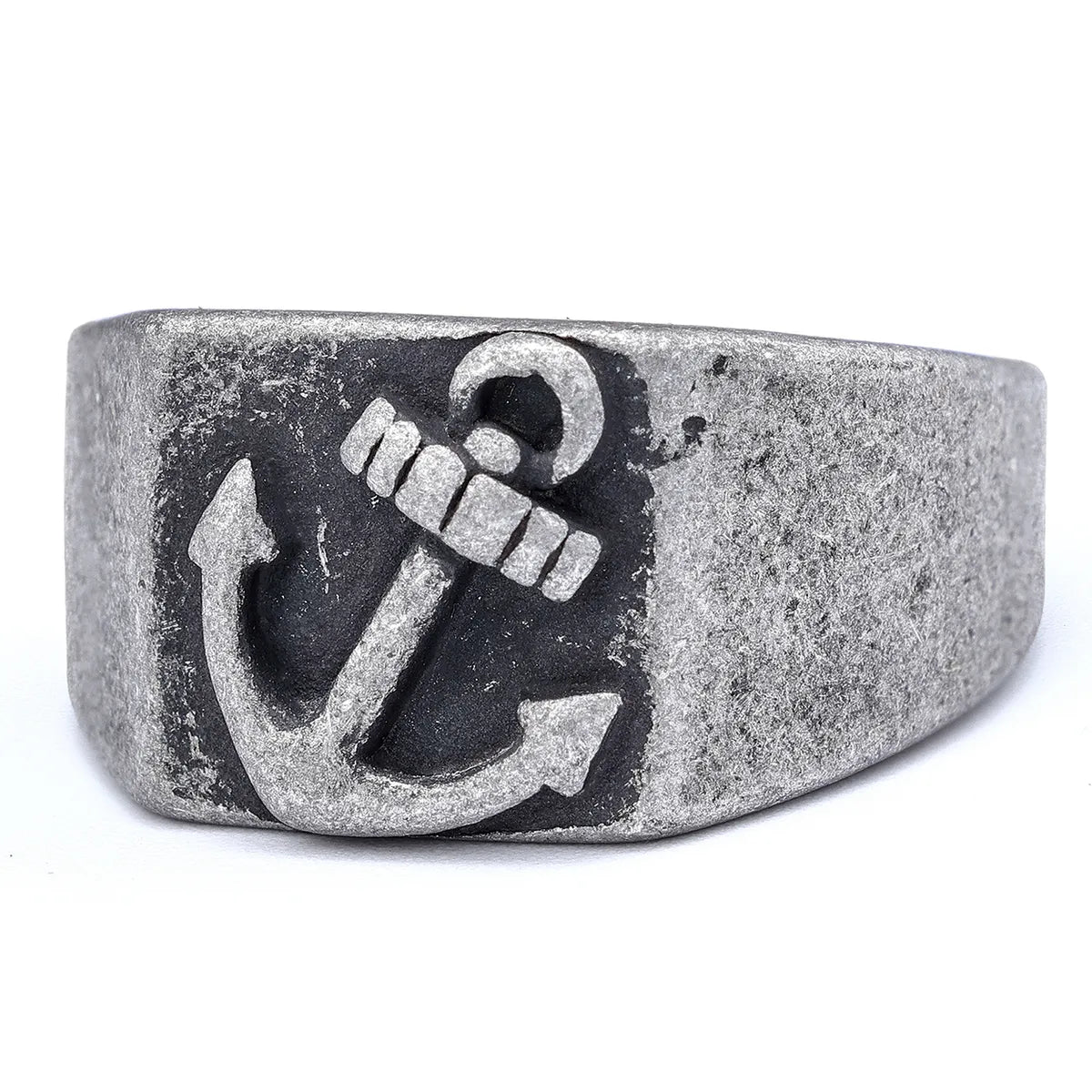 Hip-Hop Streetwear Geometric 304 Stainless Steel Carving Men'S Rings