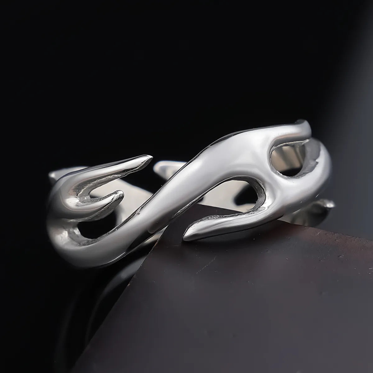 Hip-Hop Streetwear Geometric Solid Color 304 Stainless Steel Men'S Rings