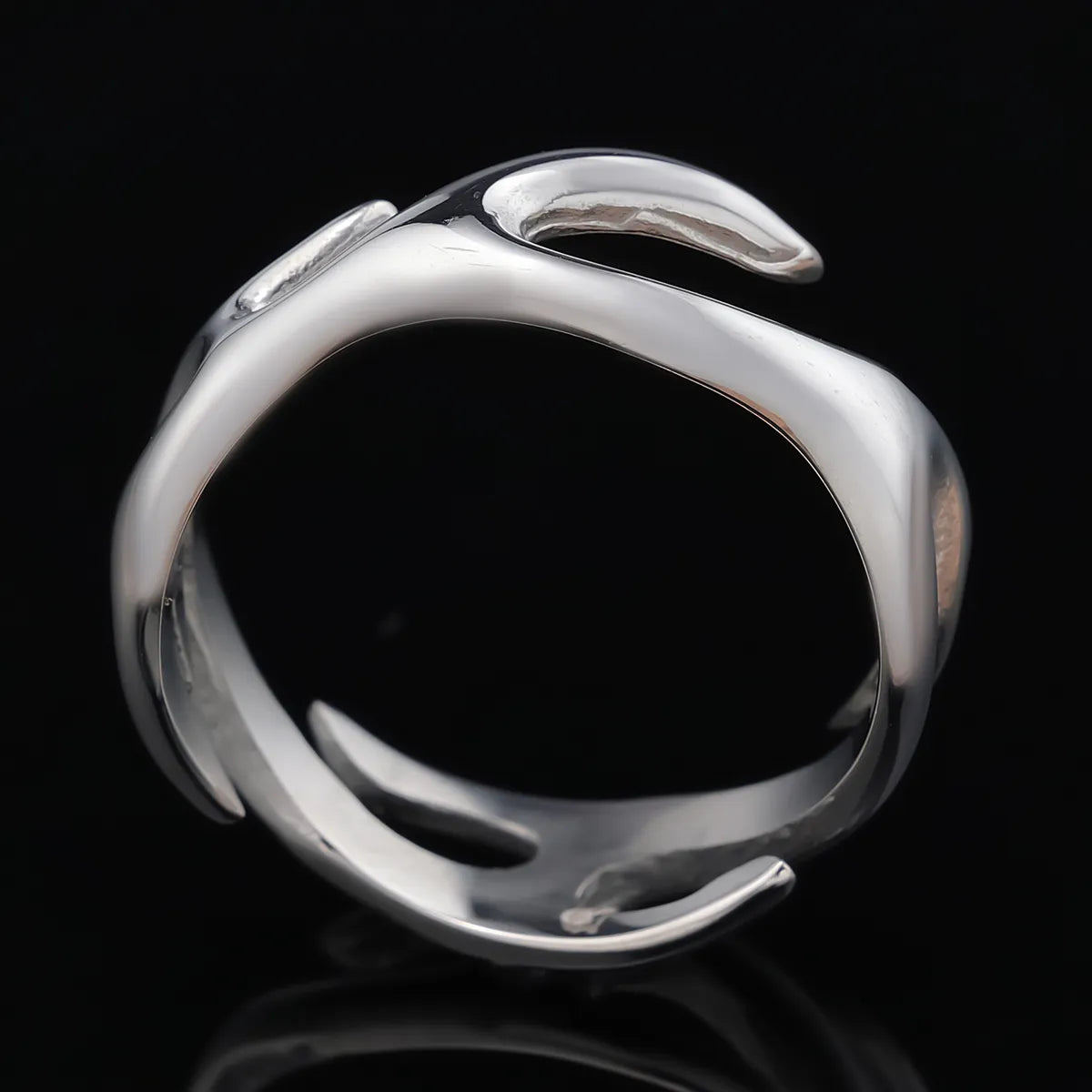 Hip-Hop Streetwear Geometric Solid Color 304 Stainless Steel Men'S Rings