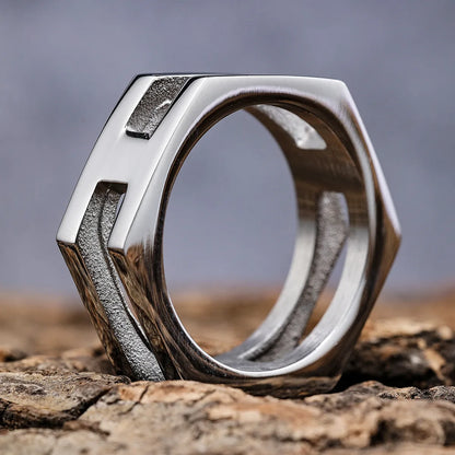 Hip-Hop Streetwear Geometric Solid Color 304 Stainless Steel Men'S Rings