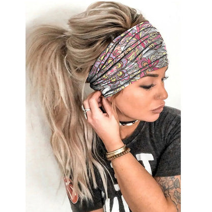 Hip-Hop Streetwear Plaid Polyester Hair Band