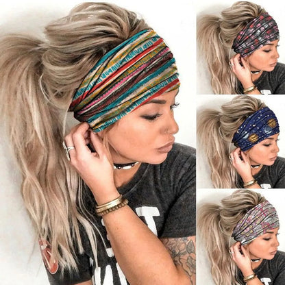 Hip-Hop Streetwear Plaid Polyester Hair Band