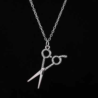 Hip-Hop Streetwear Scissors Cross Alloy Enamel Men'S Pendant Necklace