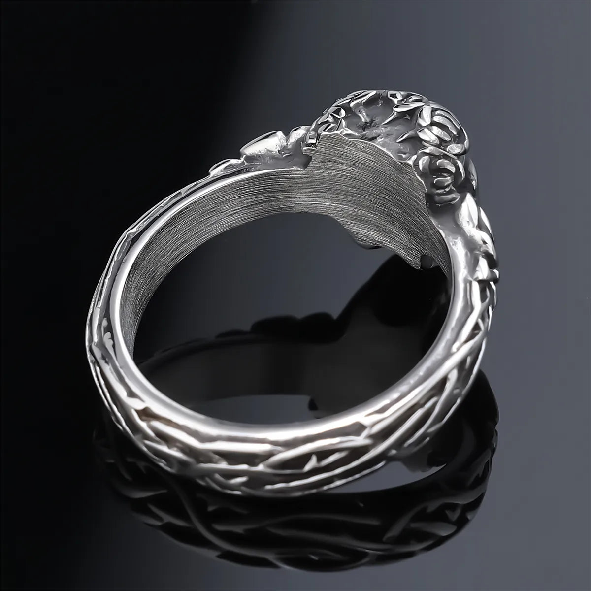 Hip-Hop Streetwear Skull 304 Stainless Steel Men'S Rings