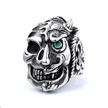 Hip-Hop Streetwear Skull 304 Stainless Steel Men'S Rings