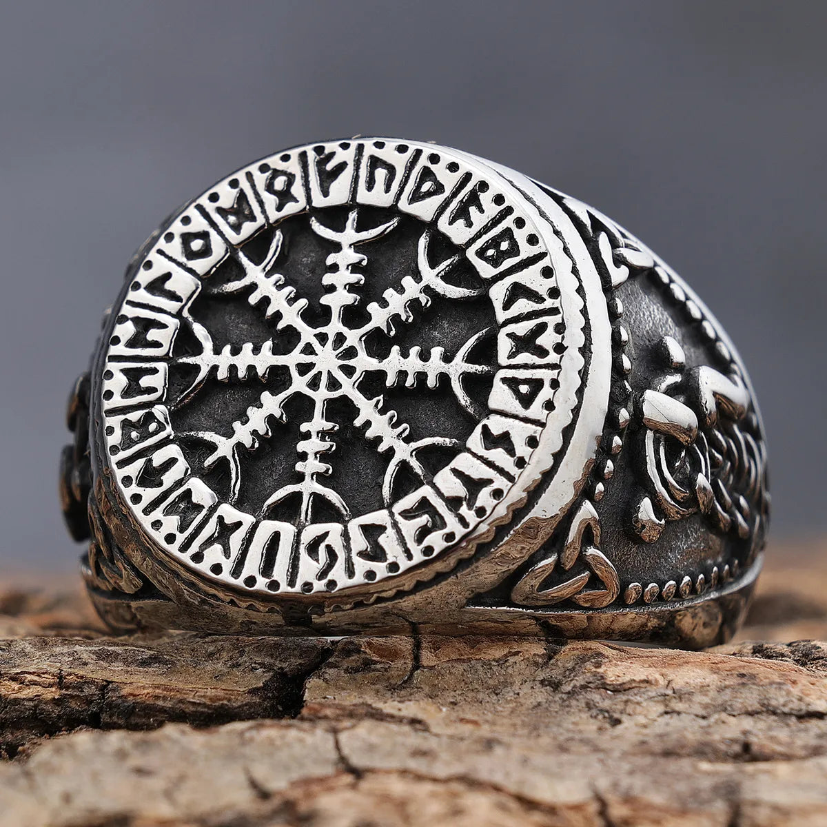 Hip-Hop Streetwear Snowflake 304 Stainless Steel Men'S Rings