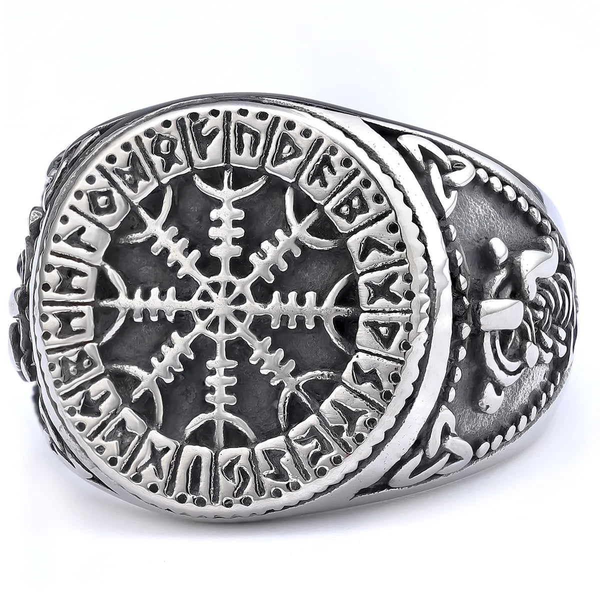 Hip-Hop Streetwear Snowflake 304 Stainless Steel Men'S Rings