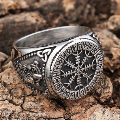 Hip-Hop Streetwear Snowflake 304 Stainless Steel Men'S Rings