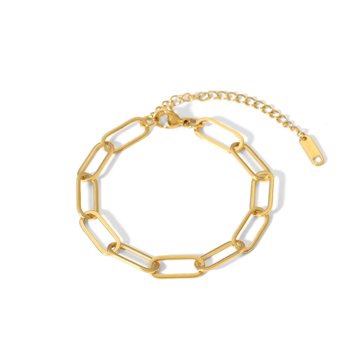 Wholesale Hip-hop Streetwear Solid Color Stainless Steel Plating 18k Gold Plated Bracelets Necklace