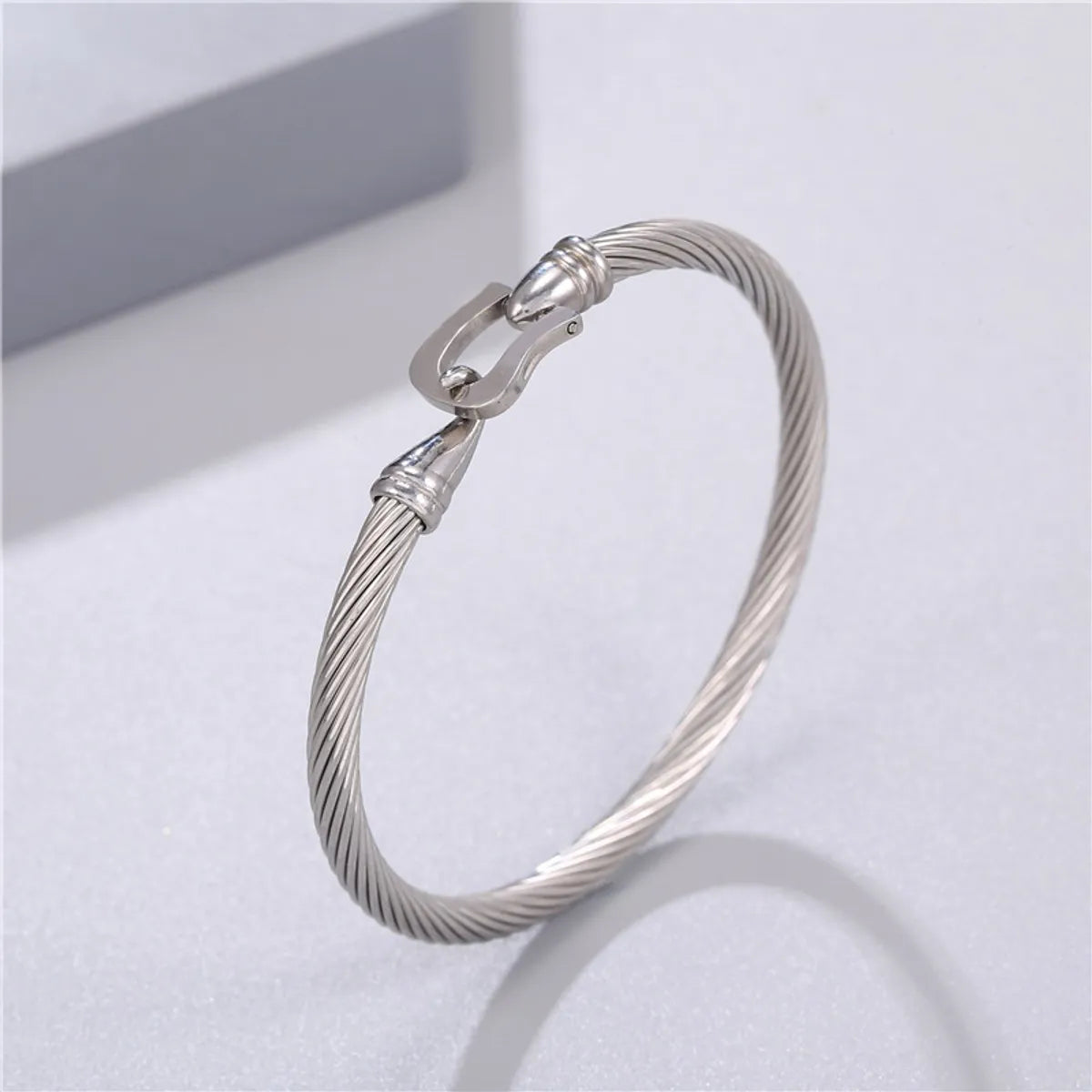 Hip Hop Titanium Steel Open Bracelet