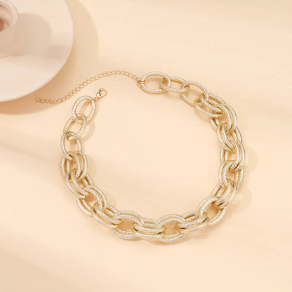 Hip-Hop U Shape Gold Plated Alloy Aluminum Wholesale Necklace