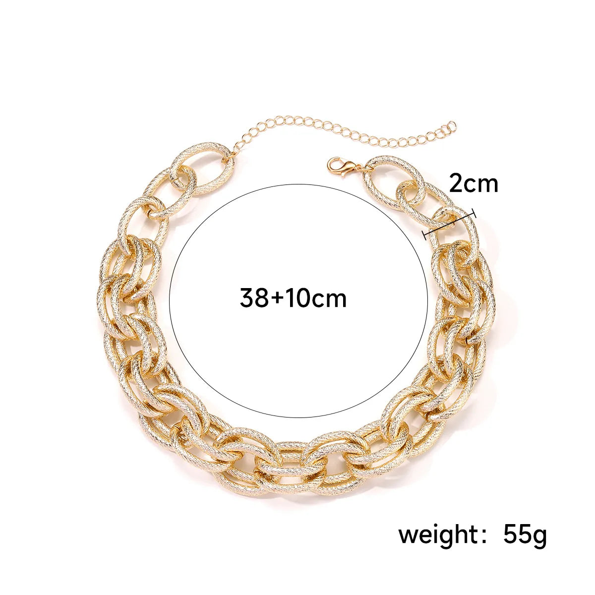 Hip-Hop U Shape Gold Plated Alloy Aluminum Wholesale Necklace