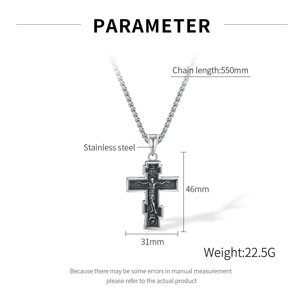 Hip-Hop Vintage Style Cross 304 Stainless Steel Men'S Pendant Necklace Necklace Pendant