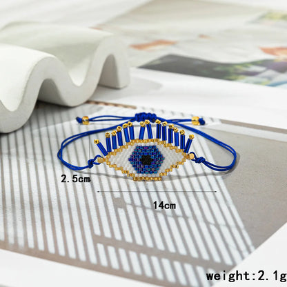 Hip-hop Vintage Style Devil's Eye Eye Glass Handmade Unisex Bracelets