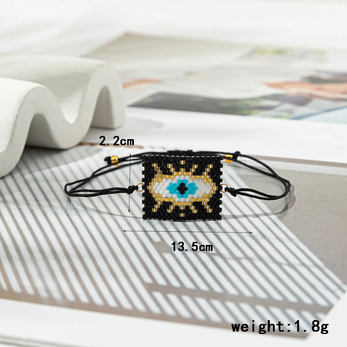 Hip-hop Vintage Style Devil's Eye Eye Glass Handmade Unisex Bracelets