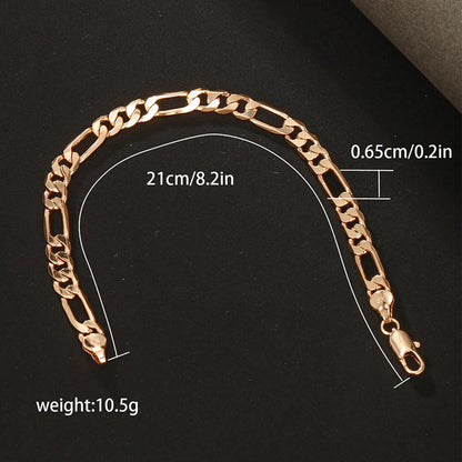 Hip-hop Xuping Solid Color Alloy Copper Plating 18k Gold Plated White Gold Plated Unisex Bracelets