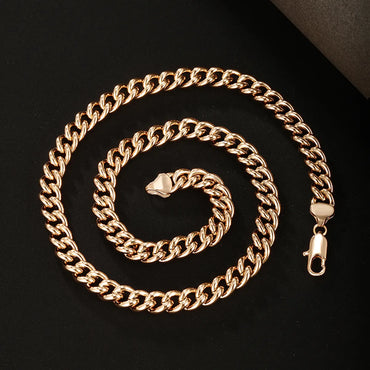 Hip-Hop Xuping Solid Color Copper Alloy Plating 18k Gold Plated Men'S Bracelets Necklace