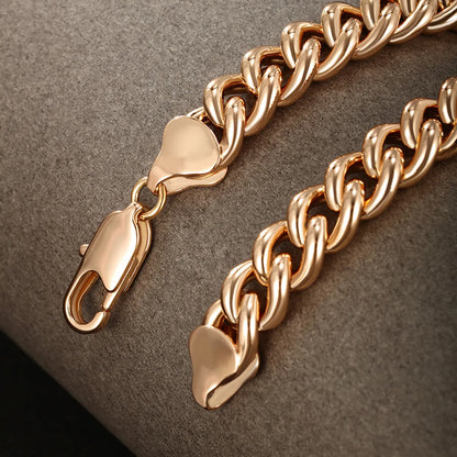 Hip-Hop Xuping Solid Color Copper Alloy Plating 18k Gold Plated Men'S Bracelets Necklace