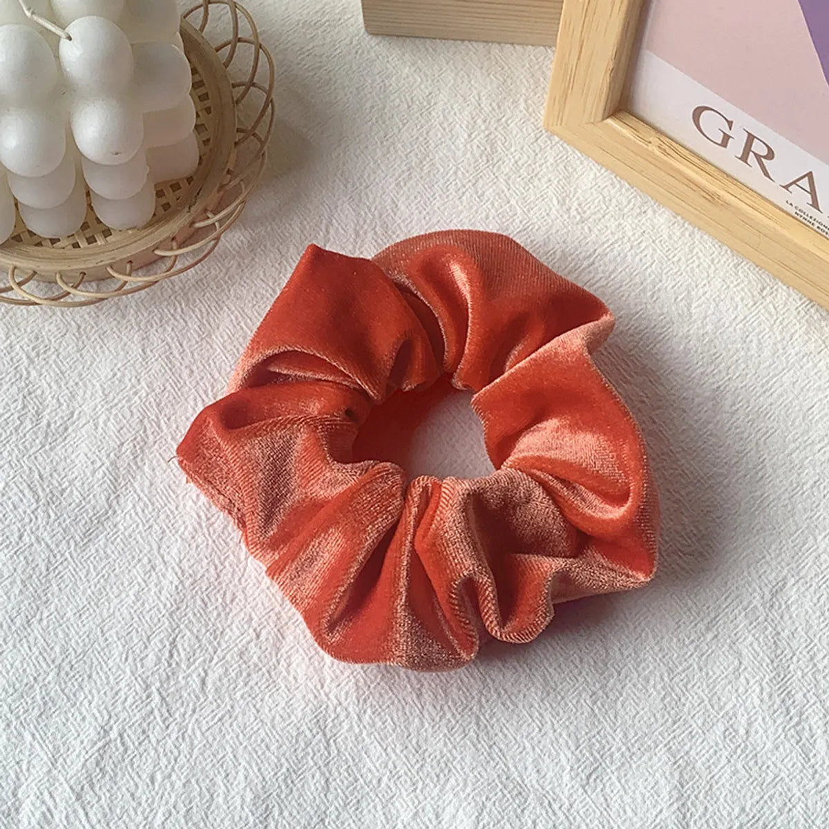 Hot Hair Ring 46 Color Gold Velvet Large Intestine Hair Ring Head Flower Hair Scrunchies