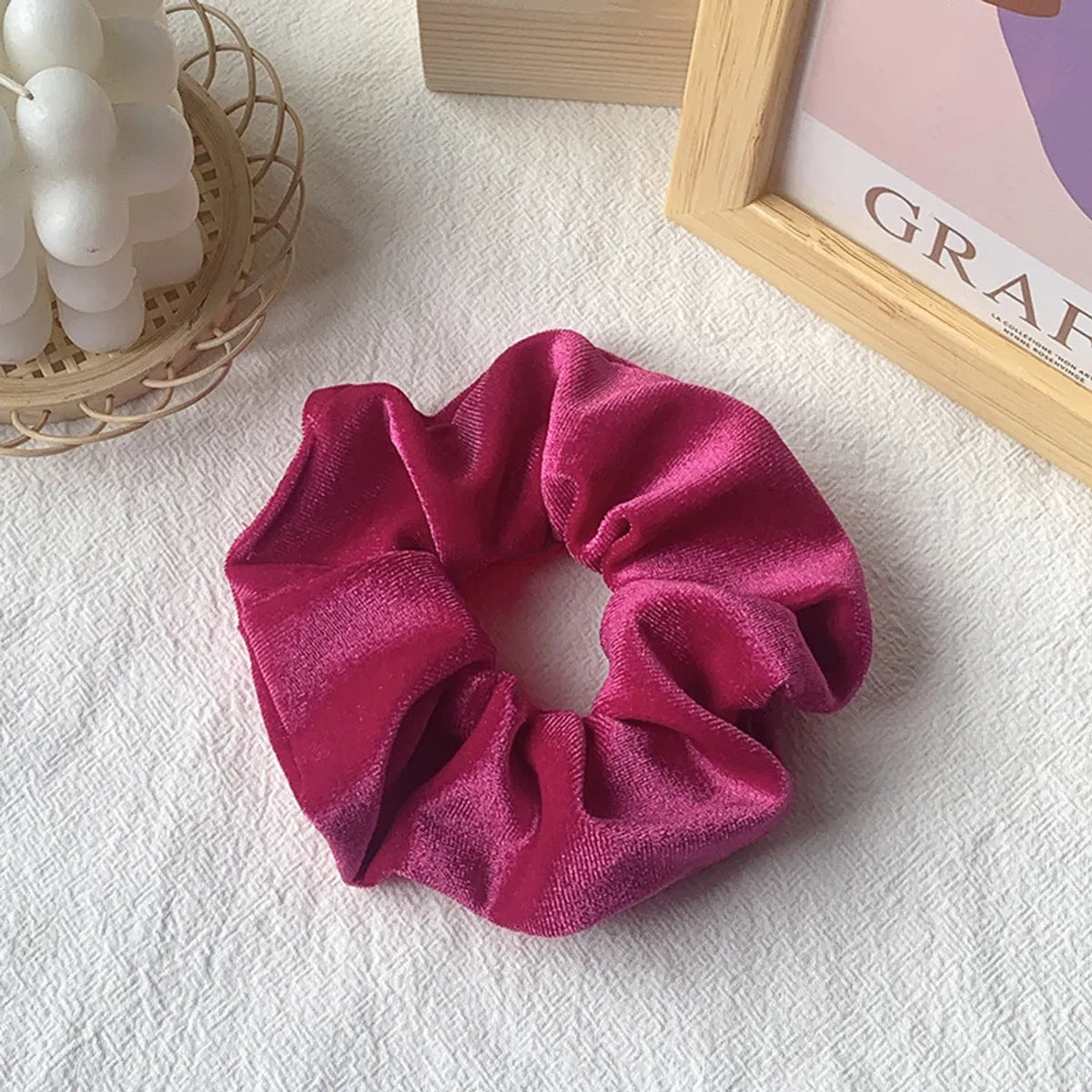 Hot Hair Ring 46 Color Gold Velvet Large Intestine Hair Ring Head Flower Hair Scrunchies