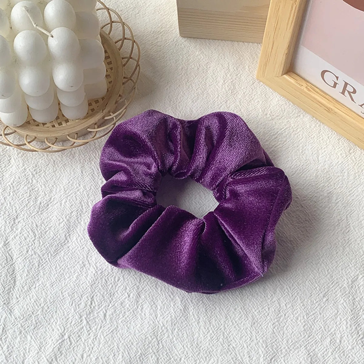 Hot Hair Ring 46 Color Gold Velvet Large Intestine Hair Ring Head Flower Hair Scrunchies