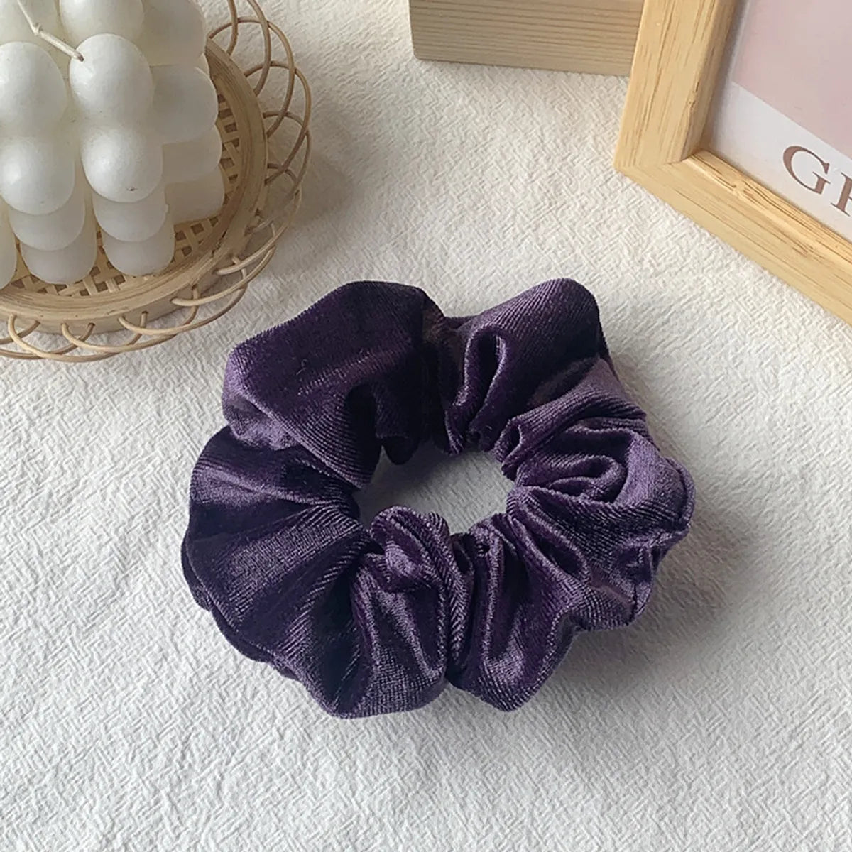 Hot Hair Ring 46 Color Gold Velvet Large Intestine Hair Ring Head Flower Hair Scrunchies