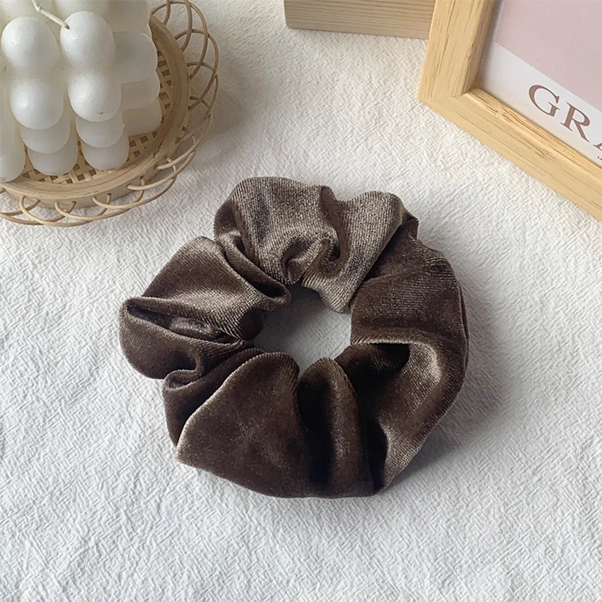 Hot Hair Ring 46 Color Gold Velvet Large Intestine Hair Ring Head Flower Hair Scrunchies