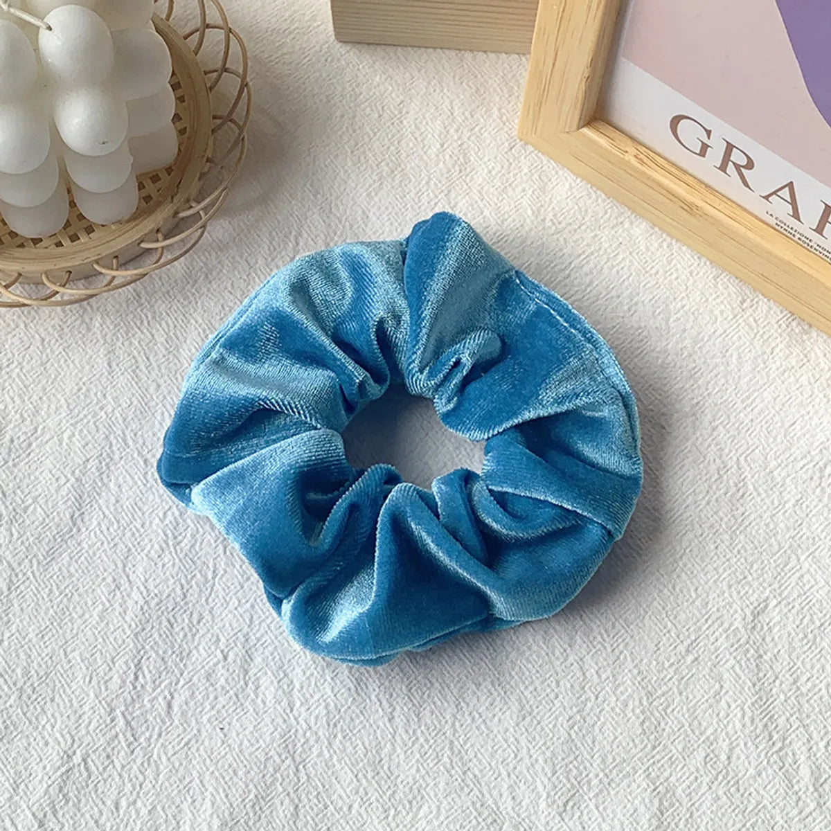 Hot Hair Ring 46 Color Gold Velvet Large Intestine Hair Ring Head Flower Hair Scrunchies