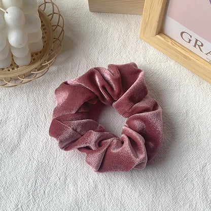 Hot Hair Ring 46 Color Gold Velvet Large Intestine Hair Ring Head Flower Hair Scrunchies