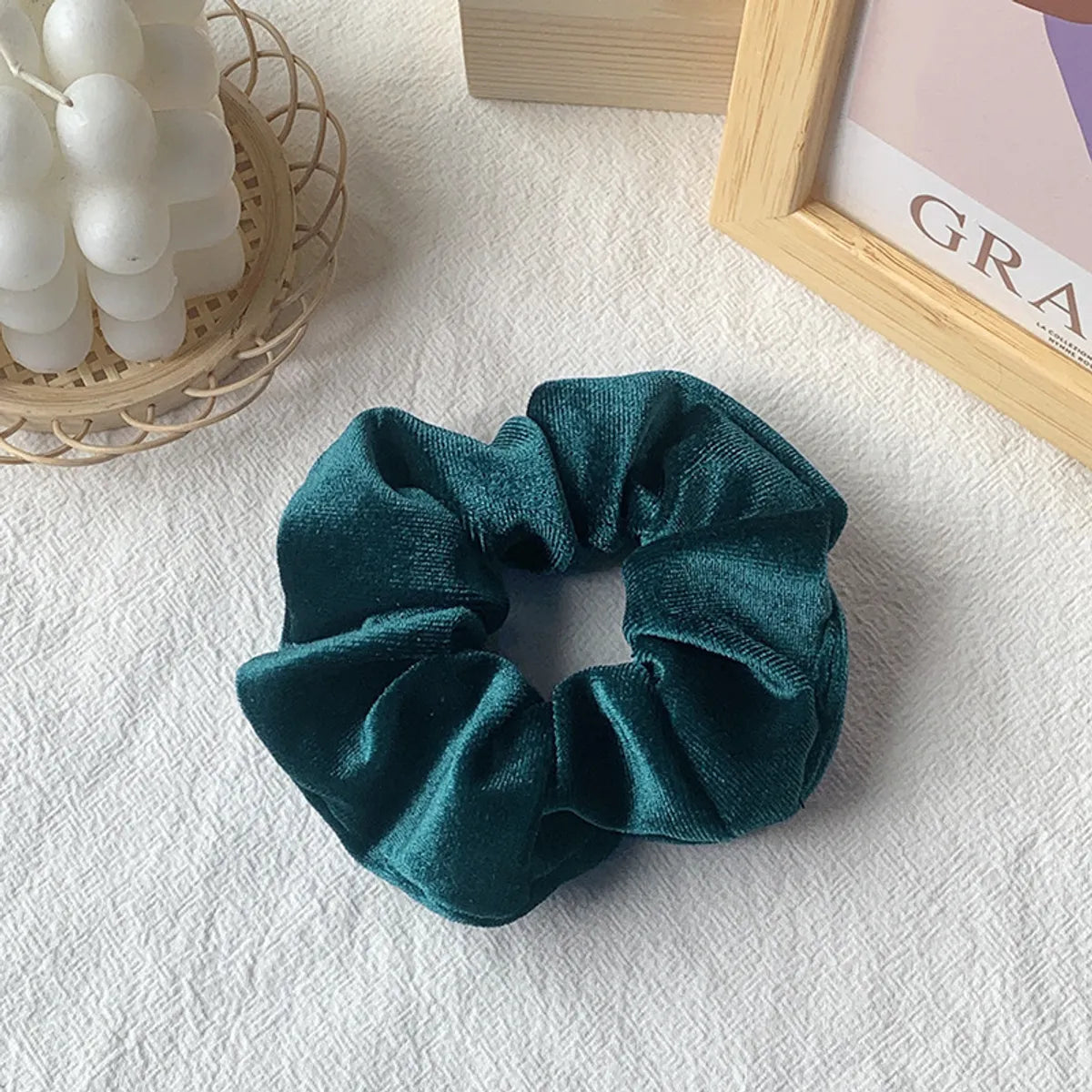 Hot Hair Ring 46 Color Gold Velvet Large Intestine Hair Ring Head Flower Hair Scrunchies