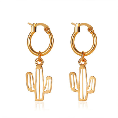 Hot Sale Cactus Simple Creative Plant Earrings Wholesale