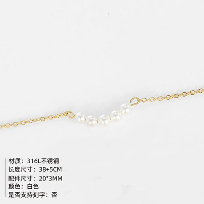 Hot Sale Jewelry Necklace Simple And Delicate Stainless Steel Necklace Short Paragraph Pearl Necklace Wholesale Gooddiy