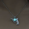 Hot Sale Luminous Cage Fashion Openable Pendant Halloween Luminous Jewelry Alloy Necklace