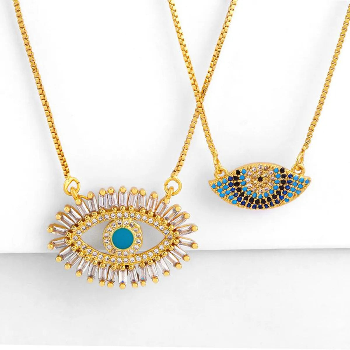 Fashion Eye 18k Gold Plated Necklace In Bulk