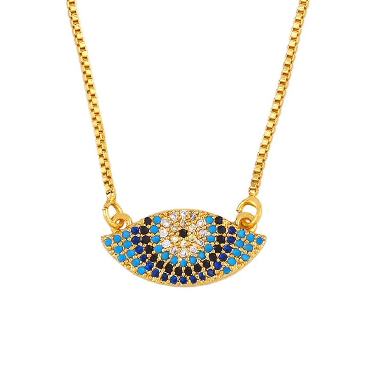 Fashion Eye 18k Gold Plated Necklace In Bulk